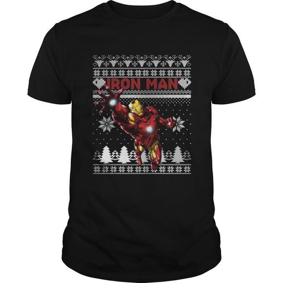 Iron Man Marvel Ugly Christmas Shirt - Picture 1 of 4